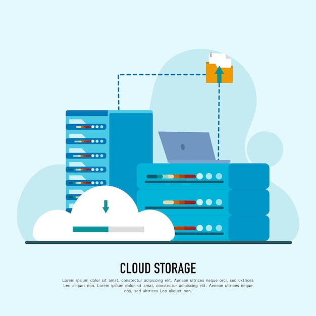 storage technology and cloud server service concept with administrator working concept.