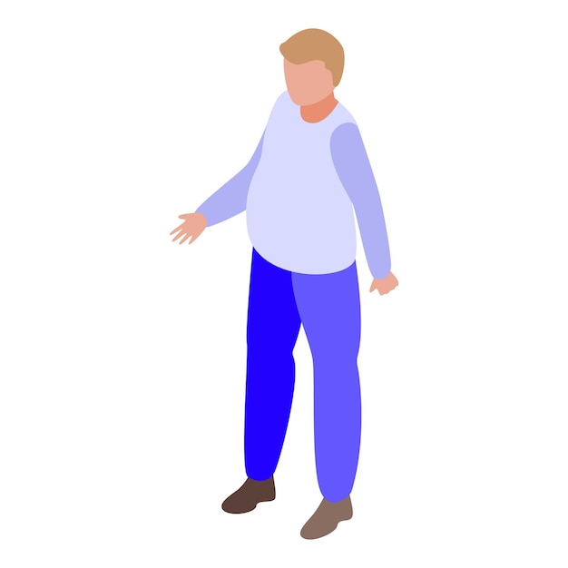 stout person icon isometric of stout person vector icon for web design isolated on white background