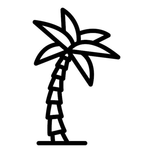 Strand palme ikon. Outline strand palme vektorikon til webdesign, isoleret på hvid baggrund