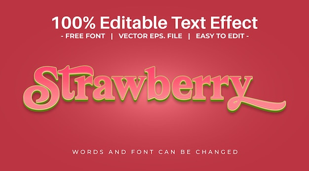 strawberry text effect