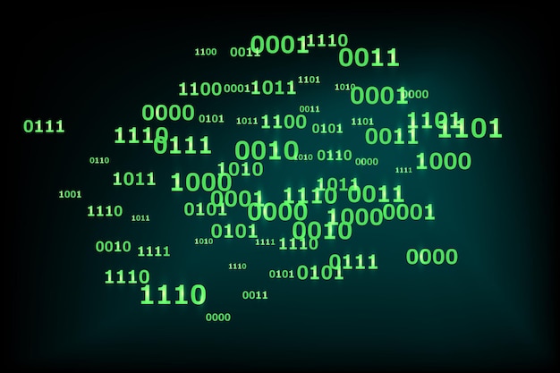 Streaming binary code background Big data concept