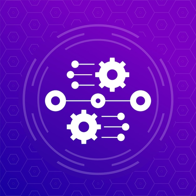 streamline process icon, vector illustration