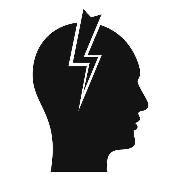 Stress person icon Simple illustration of stress person vector icon for web design isolated on white background