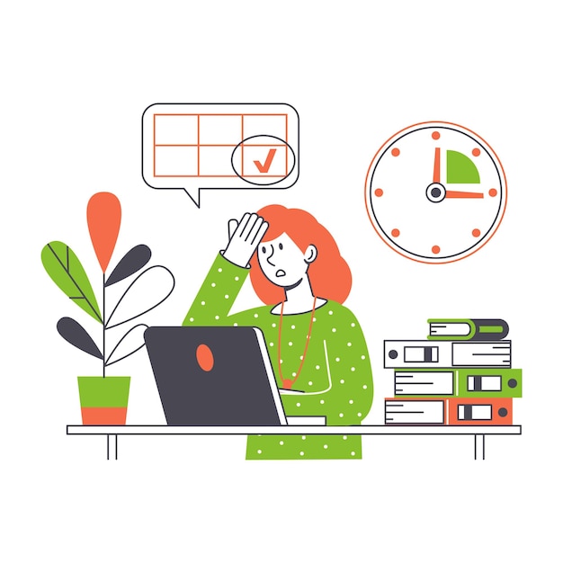 Stressed employee over incomplete tasks