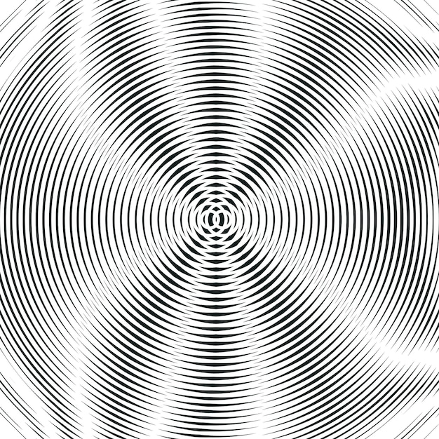 striped  psychedelic background with black and white moire lines. gradient optical pattern, motion effect tile.