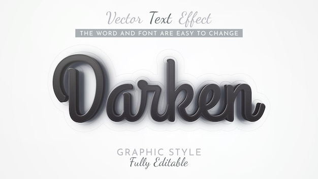 Stroke Black Editable Text Effect Graphic Style