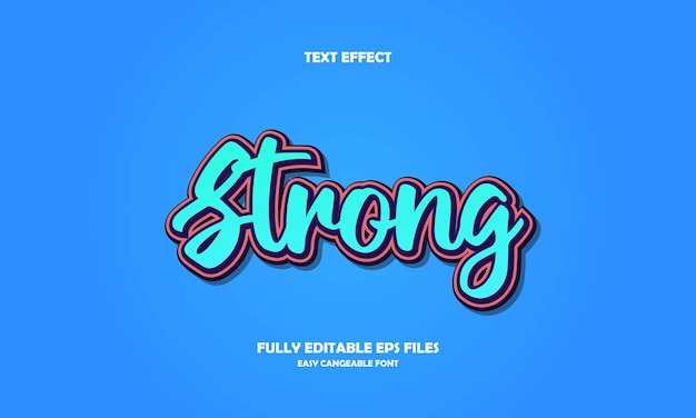 strong text effect design template