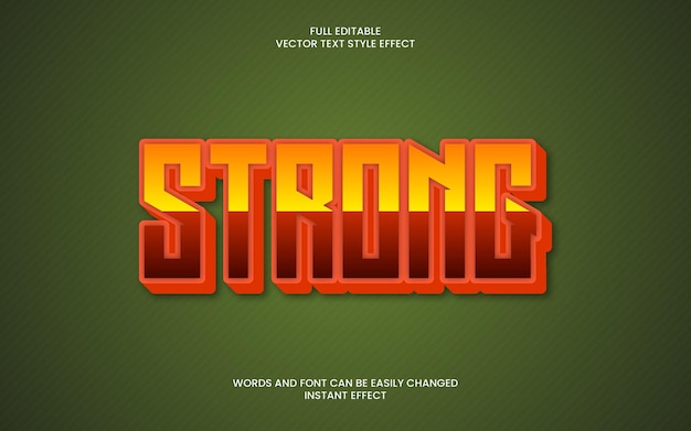 strong text effect