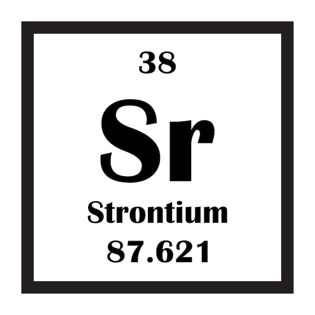 Strontium chemical element icon