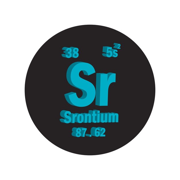 Strontium Element logovector illustration symbol template