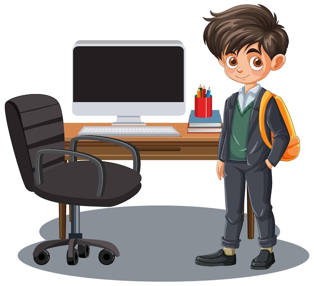 Student in Study Room