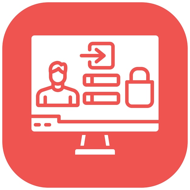 Student Log In Vector Illustration Style