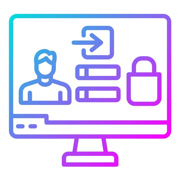 Student Log In Vector Illustration Style