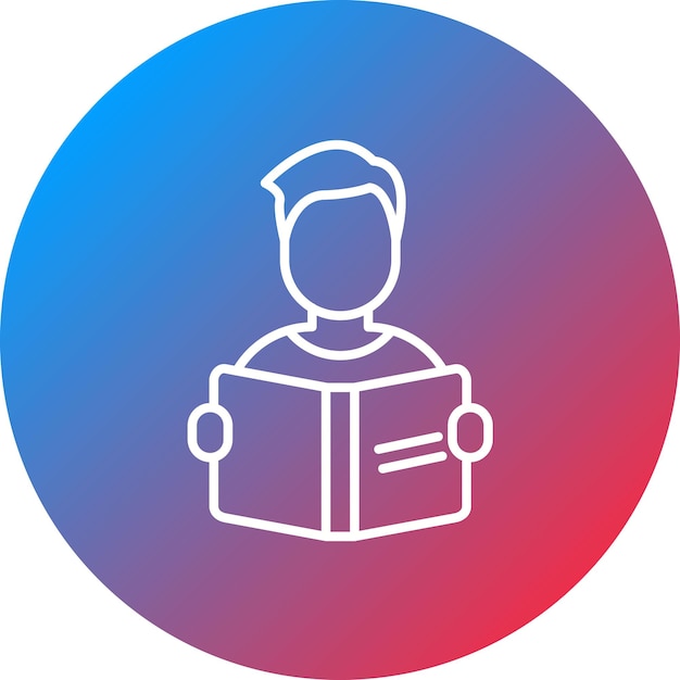 Student Reading Book icon vector image Can be used for Learning