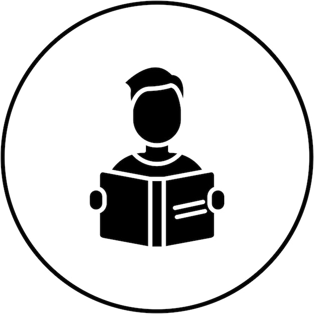 Student Reading Book icon vector image Can be used for Learning