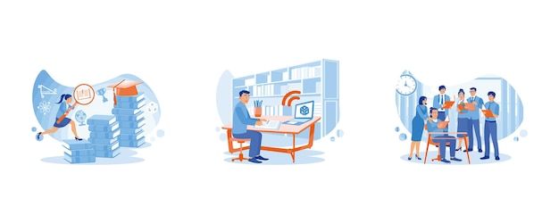 Students access the internet to learn new information and research assignments