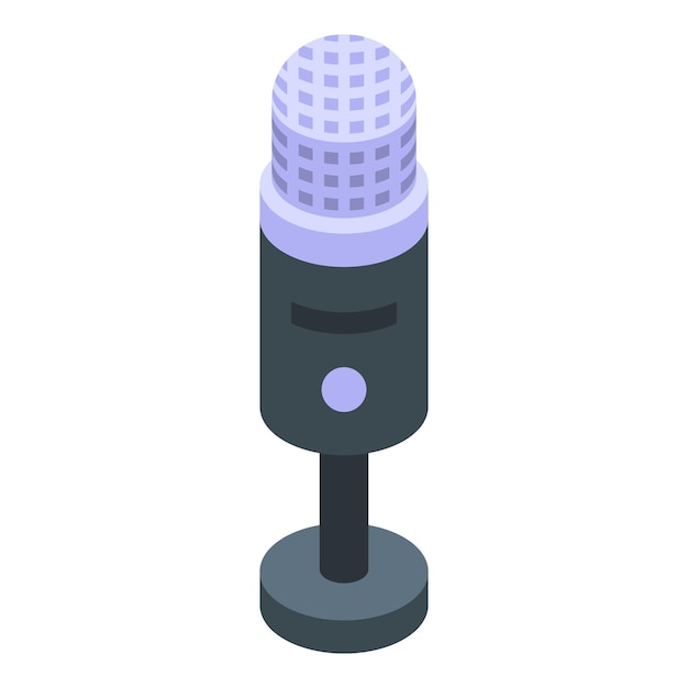 Studio condenser microphone standing on a desk is recording sound