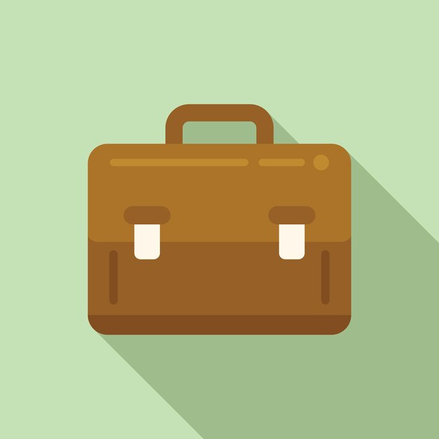 Study briefcase icon flat vector Degree education Student college