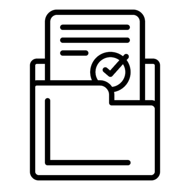 Study folder icon outline vector Education office Public student