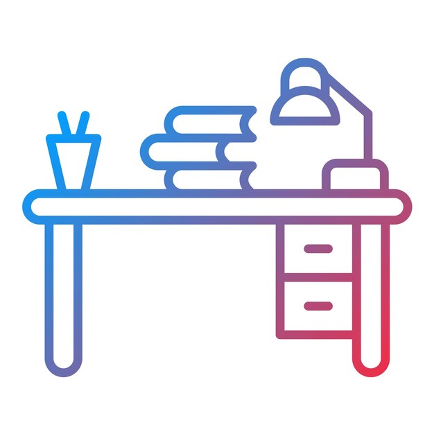 Study Table icon vector image Can be used for Learning
