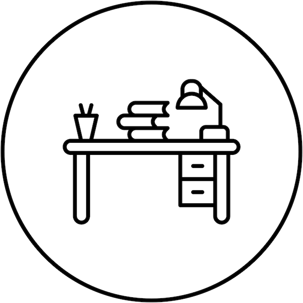 Study Table icon vector image Can be used for Learning