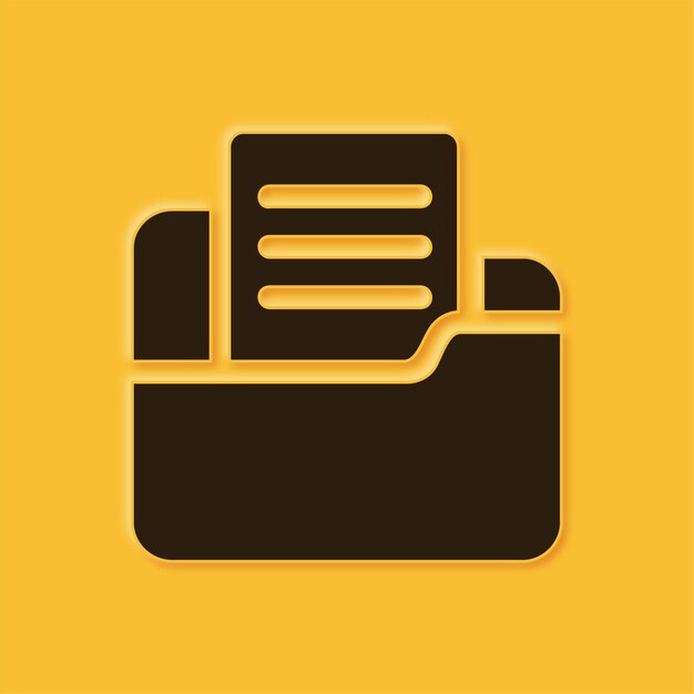 Stunning Embossed Yellow Folder Icon