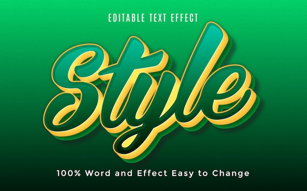 Style editable text effect