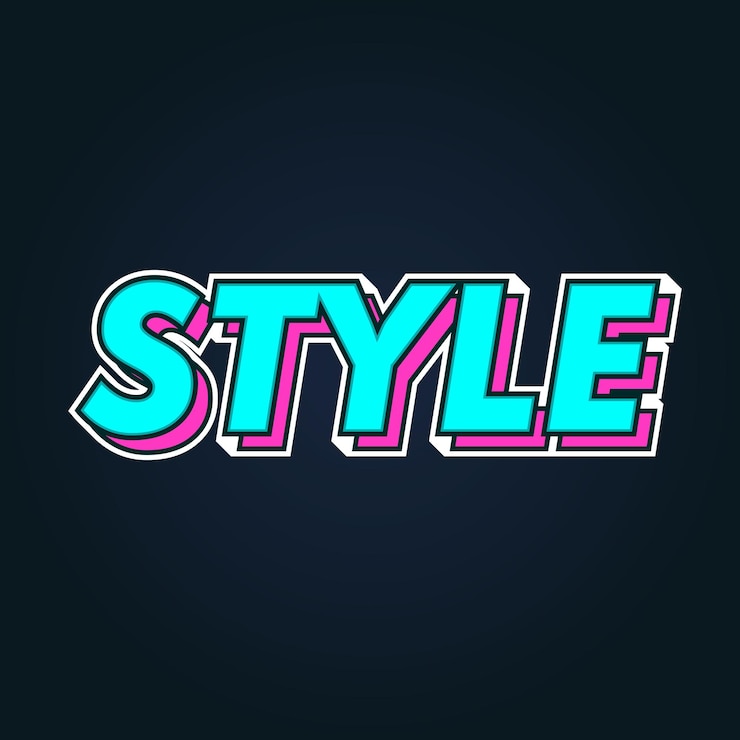 Vektör style text effect design