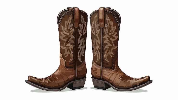 Vektör stylish cowgirl boots isolated on white background
