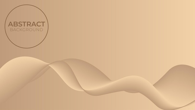 Stylish modern abstract background design with smooth golden brown waves