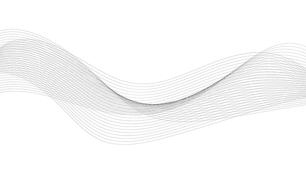 Stylized wave with lines art background