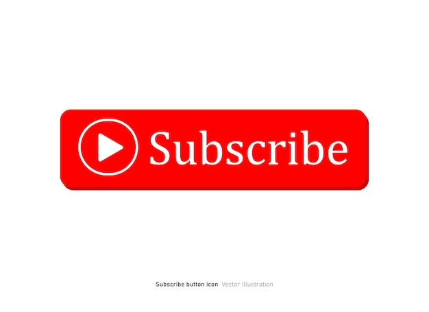 subscribe button color with finger cursor vector illustration