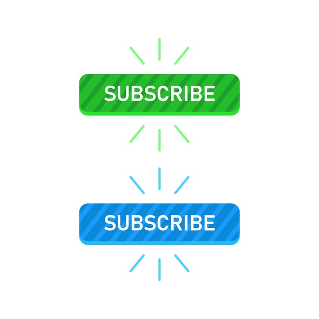 Subscribe Button Two Colors UI interface