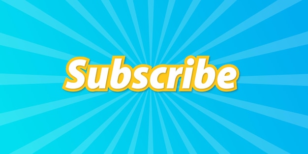 Subscribe text effect design