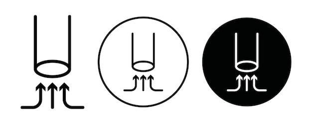 Suction process outline icon collection or set Suction process Thin vector line art