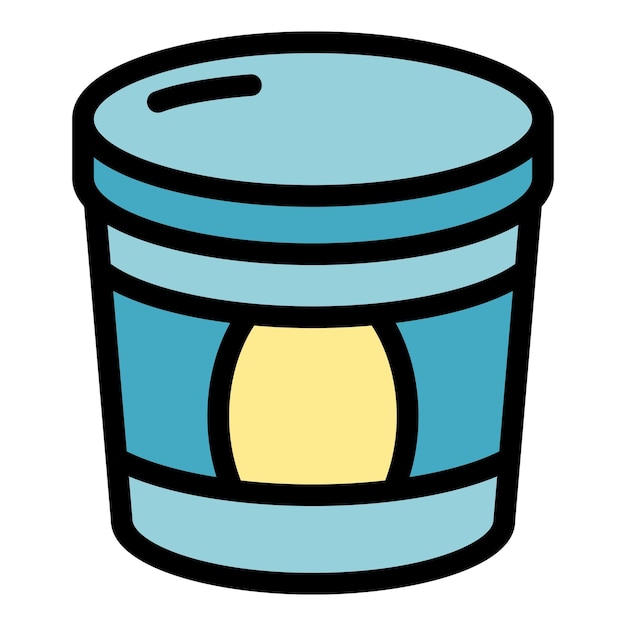 sugar glass icon outline vector coconut syrup nut soy color flat