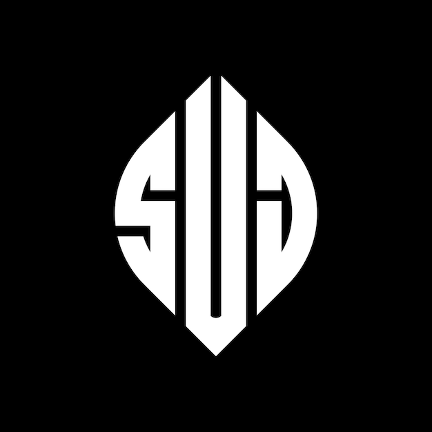 suj circle letter logo design with circle and ellipse shape suj ellipse letters with typographic style the three initials form a circle logo suj circle emblem abstract monogram letter mark vector