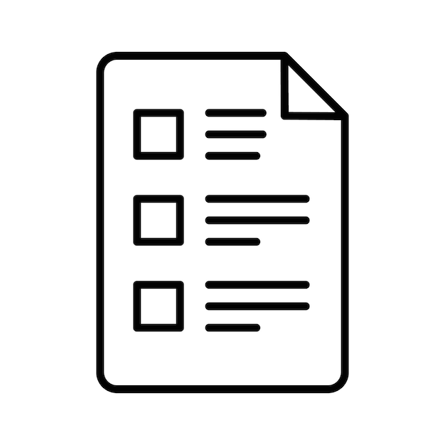 Summary icon logo sign set vector outline