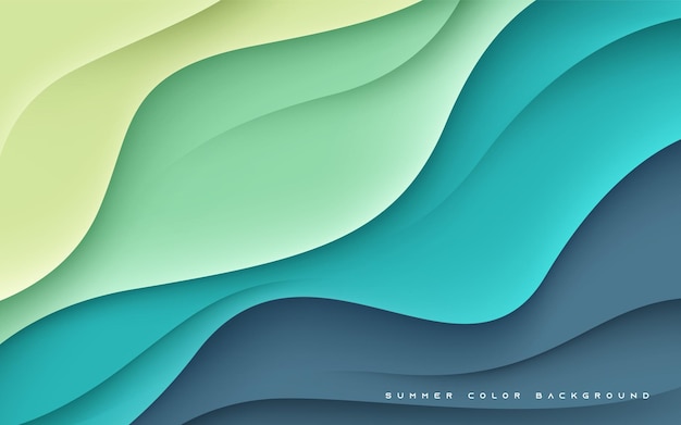 Summer color wavy dimension background