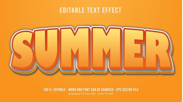 summer editable text effect