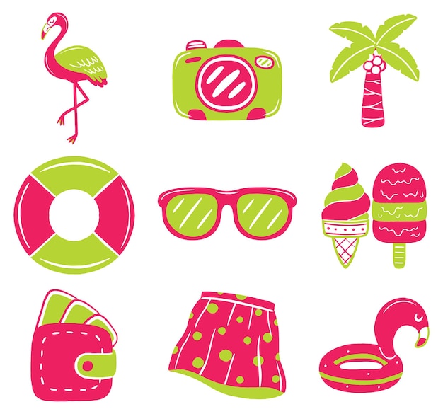 summer in flat design style