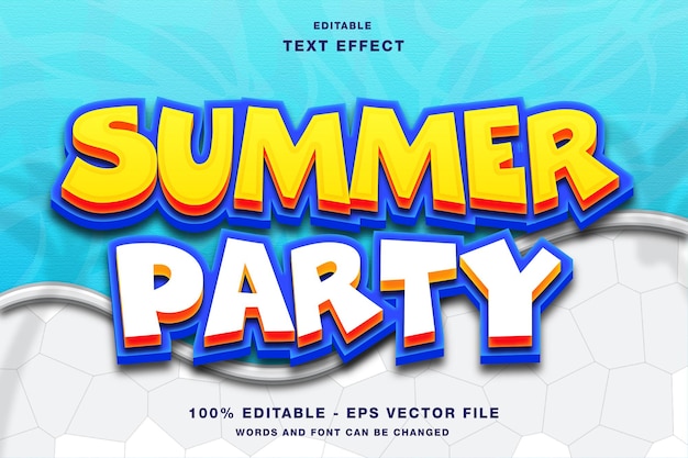 Summer Party Editable Text Effect