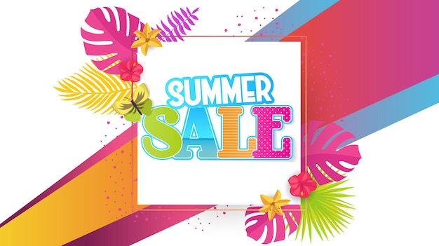 summer sale vector colorful elements can be use for marketing