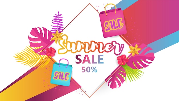 summer sale vector colorful elements can be use for marketing