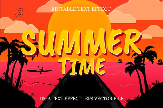 Summer Time Text Effect Modern Style