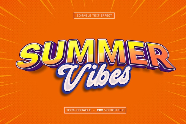 Summer Vibes 3D Text Effect