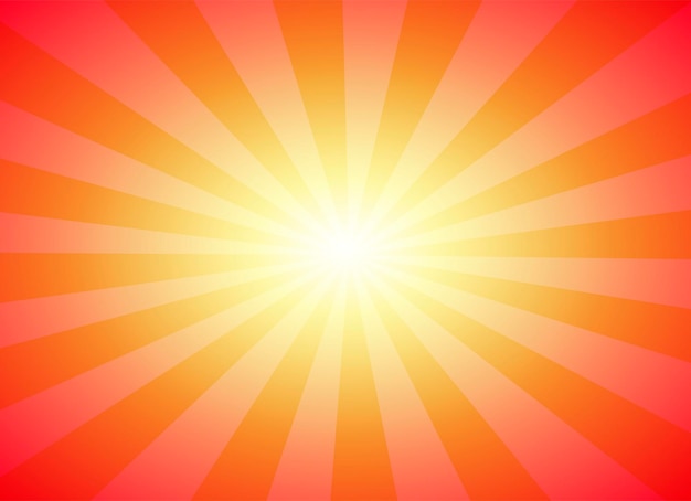 sun burst with sunset colors vector background