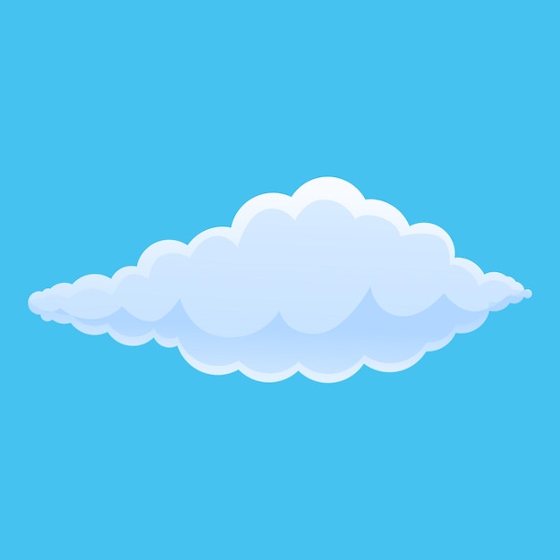 Sun cloud icon Cartoon of sun cloud vector icon for web design isolated on white background