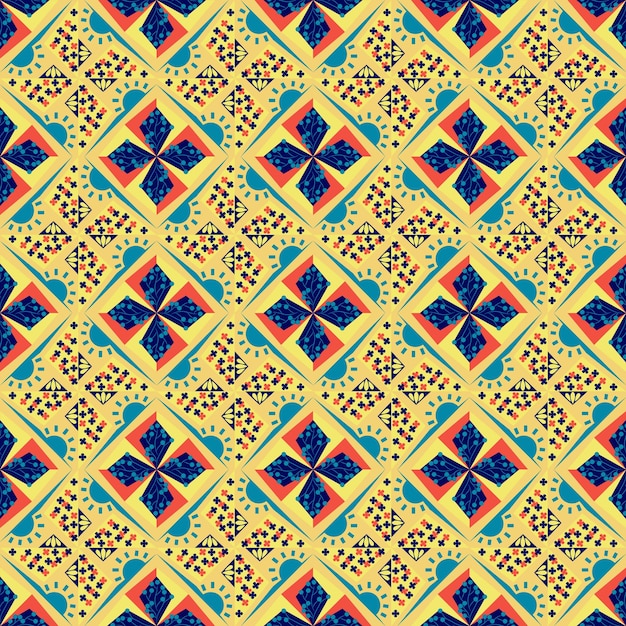 Sun Floral Seamless Pattern Background Garden Nature Plant Art