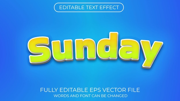 Sunday text effect